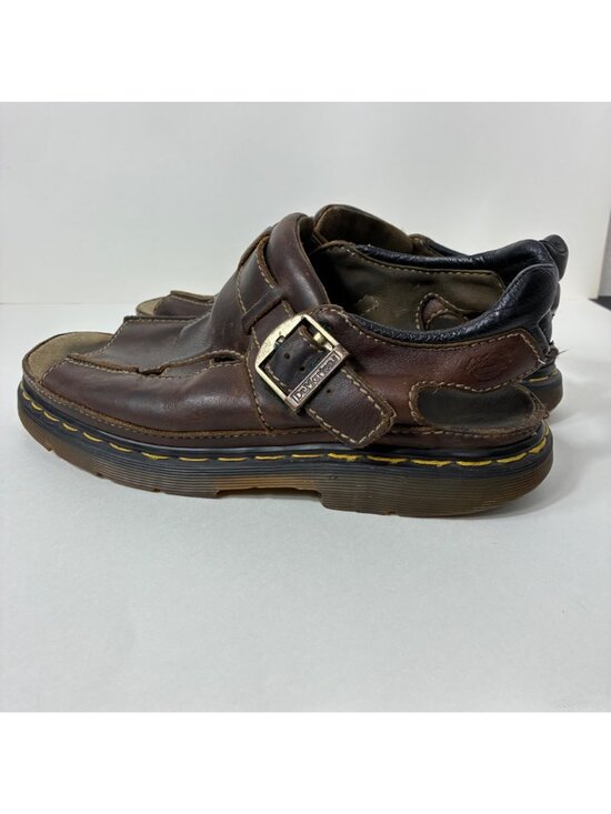 VTG Y2K Dr Martens 8A26 Bark Grizzly Chunky Fisherman Sandals Mens 13 Brown main image 9